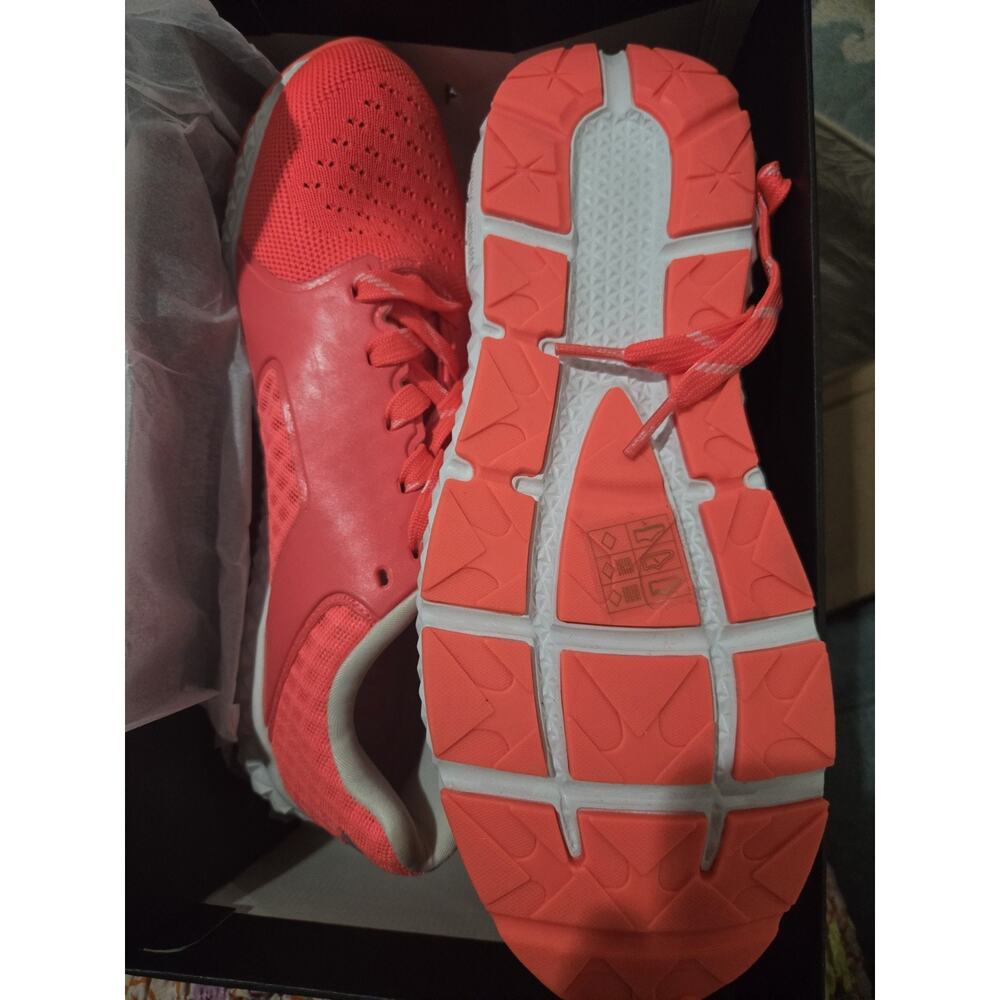 EA7 Emporio Armani - Women's Sneakers, Sports Shoes, Coral Pink, Size 8 - Picture 4 of 6
